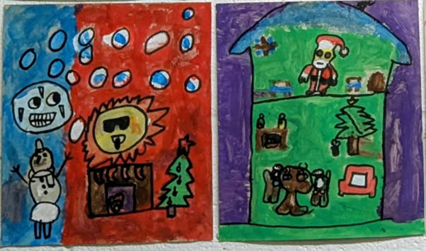 🎨 Our Art Gallery – Hot and Cold Worlds ❄️🔥